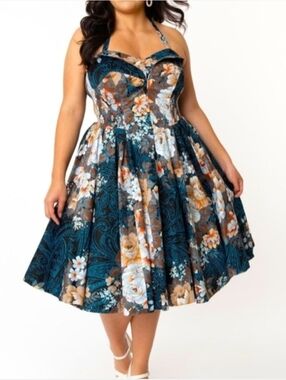 RARE Unique Vintage Alfred Shaheen  Inspired Tiki Dress.